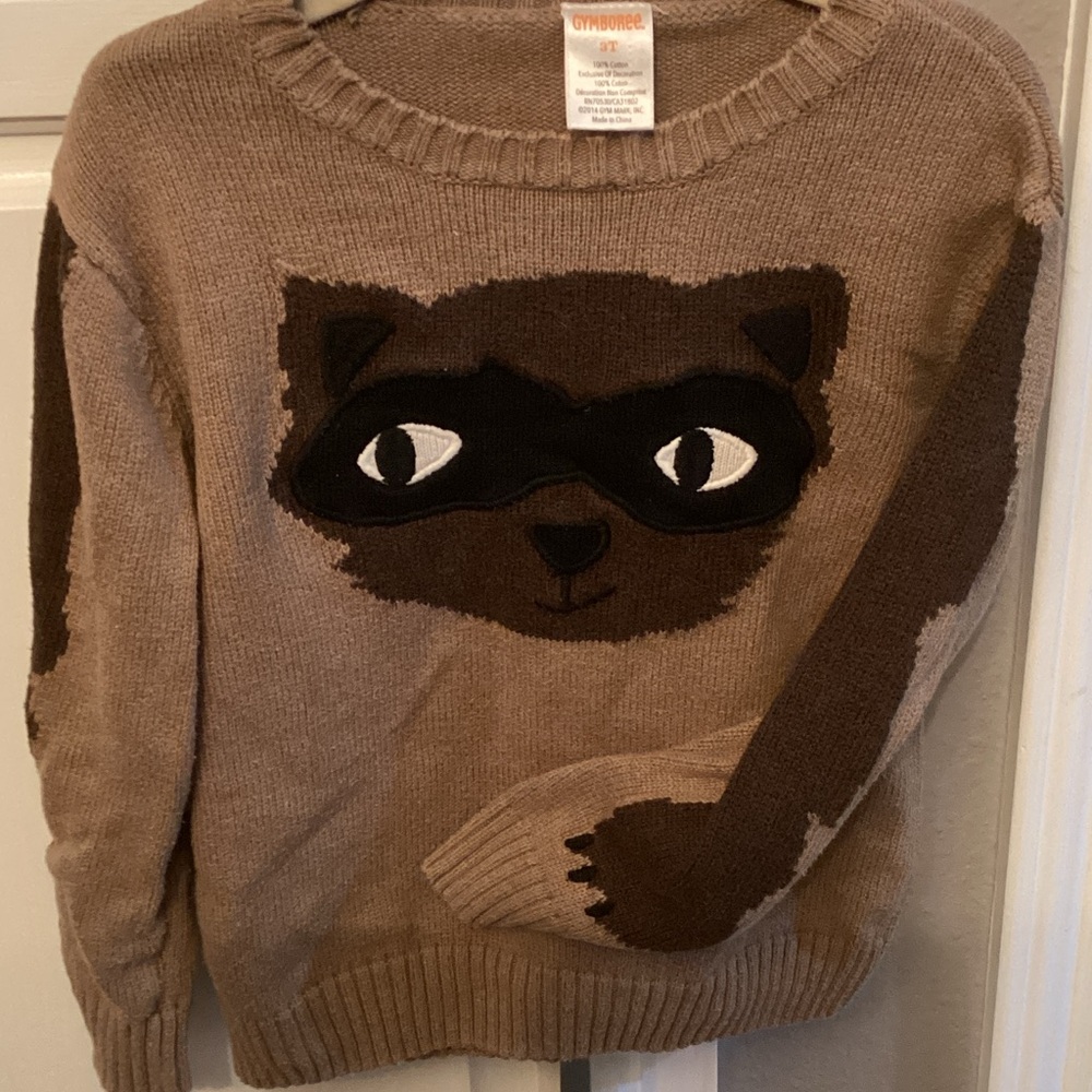 Gymboree Tan Raccoon Sweater